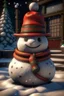 Placeholder: christmas snowman photo realism