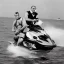 Placeholder: Photo of Sean Connery in a kilt riding a jet ski with a rose in his mouth