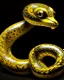 Placeholder: A yellow light elemental snake designed in Mehndi design painted by Peter Carl Faberge