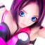 Placeholder: anime girl, cute, beautiful, neon eyes, metal skin, slim, studio photogtaphy, 8k