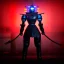 Placeholder: portrait of a Robot samurai, Japanese cyber style, art by Yoji Shinkawa, artist, cold ambient, rain, fog, latex, cables, purpurin, black, decorative color lights, neon style, led lights, fog, rain, vibrant color, highly detailed, art stations, concept art, smooth, unreal engine 5, god rays, ray tracing, RTX, lumen lighting, ultra detail, volumetric lighting, 3d, finely drawn, high definition, high resolution.