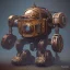 Placeholder: small steampunk mech made out of salvaged pieces