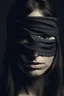 Placeholder: volto deforme di donna bendato