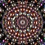 Placeholder: 3d Kaleidoscope recursive made of a metallic random color spheres turning many times likr Spirograph drawing Kaleidoscope Ruler Set creation