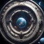 Placeholder: highly detailed city spacecraft in space ,Portholes, luminescent , 35 mm focal length