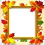 Placeholder: Square frame in autumn colors on a light background to remove