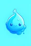 Placeholder: logo minimalist named "YuraManga", Cute Chibi Slime, Gradient Blue, beautiful