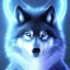 Placeholder: sci-fi painting of a legendary cool wolf with black fur and blue piercing blue eyes in the night with black shade showing full body, extreme dense and fine fur, from the side, neon black flames, 8k resolution, detailed eyes, ultra hyperdetailed, Unreal Engine 5, ultra colorful, very small details