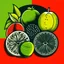 Placeholder: fresh fruit, line bold