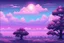 Placeholder: Symmetric Purple SKY WITH CLOUDS BACKGROUND Pixel Art