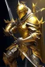 Placeholder: medival paladin with a crossbow and golden armor