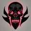 Placeholder: minimalistic cyberpunk demon skull logo