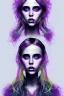 Placeholder: Danish singer MØ face, Abstract, purple tones,