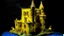Placeholder: A yellow castle made out of batteries in a thunderstorm designed in ancient Greek pottery painted by Claude Monet