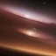 Placeholder: view of the andromeda galaxy from spaceship