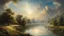 Placeholder: Style John Constable, relaxation, dream world, calm beauty, fantasy world, magic, heaven, celestial, beautiful composition, exquisite detail, 135mm lens