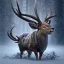 Placeholder: the most stunning, beautiful stag with intricate horns in a winter landscape, high-quality, ultrafine-detail, flickering light, fog, 8k resolution, 3d octane render, digital art, detailed matte, close up, George Grie, Anne Dittman, Anne Stokes, Lisa Parker, Selina French