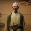 Placeholder: A man in old Japanese clothes is standing in nature while it is raining. It is winter. high quality , high details , unreal engine, dream style , magic style ,