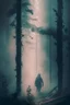 Placeholder: happy in the shadows of the forest, depth of field, old photography, mist, smoke, artstation