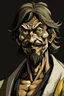 Placeholder: Portrait of Arlong, from One Piece manga, Caravaggio style