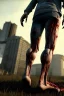 Placeholder: realistic image, joe biden zombie, zombie posing, arm cut and bleeding, amputated leg, night, walking with a limp, waist up view, dark ambient, highly detailed, sky background, concept art, unreal engine 5, god rays, ray tracing, RTX, lumen lighting, ultra detail, volumetric lighting, 3d, finely drawn, high definition, high resolution.