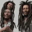 Placeholder: bob marley ,award winning portrait long black hair. unreal engine 5, artistic lighting, highly detailed, photorealistic, fantasy , 24mm ,