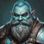 Placeholder: dnd, portrait of dwarf with cyan skin