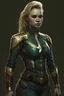 Placeholder: captain marvel look like, super hero full body, professional photography, digital painting syle, intricated details