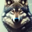 Placeholder: wolf, blue, black, masterpiece, expert, 8K, hyperrealism, sharp focus, cinematic lighting