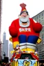 Placeholder: macy's day parade float of Bill Newton from hill climb racing