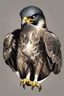 Placeholder: "Create a transparent abstract art logo featuring the Peregrine Falcon front shot. Showcase the falcon in flight, capturing its elegance. Ensure the design seamlessly blends with various backgrounds, making it versatile for multiple applications."