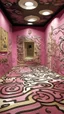 Placeholder: A pinkish lavender magical maze filled with puzzles painted by Salvador Dali