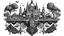 Placeholder: pen and ink drawing, relaxation, luxury, dream world, calm beauty, symmetry, fantasy world, magic, beautiful composition, exquisite detail