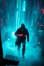 Placeholder: An intelligence operative for a shadowy global peacekeeping agency races to stop a hacker from stealing its most valuable and dangerous weapon acid blue., cinematic BG, enchant color, , 8k, dramatic scene,