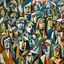 Placeholder: picasso cubism crowd of people