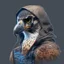 Placeholder: profile picture of a falcon as a hacker