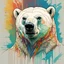 Placeholder: Hermoso dibujo coloreado de oso polar, obra de arte, calidad ultra, maximalista, 12k 3D