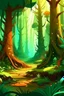 Placeholder: Acrtoon 2d art illustration forest