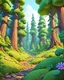 Placeholder: huge forest,cartoon style, for kids, high detailed,8k