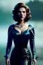 Placeholder: Scarlett Johansen as evil queen in black leather gown, cleavage, angry, stern look, unreal 5, octane render,cinema4d, dynamic lighting, dramatic lighting, 4k, redshift render, highly detailed, hyper realistic