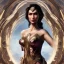 Placeholder: Wonder woman posing in front of a mirror, futuristic design, a paradise in background, close-up face, geometric armor, female face, 3d unreal engine, black face, close up armor, church detail, lovely face