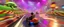 Placeholder: donkey kong bowling stage racing, motion blur, weird creatures, mini racing kart, fences and hills, pits and pendulums, and cranes and squids, fog, smoke, oil slick, spies, gta 4 world
