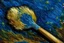 Placeholder: Old brush in van Gogh style