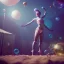 Placeholder: Ultra realistic circus scene. Classic acrobat woman, waist up view, Wes Anderson style, happy, bubbles, highly detailed, concept art, unreal engine 5, god rays, ray tracing, RTX, lumen lighting, ultra detail, volumetric lighting, 3d, finely drawn, high definition, high resolution.