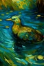 Placeholder: A bird is swimming by Vincent van Gogh