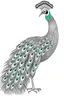 Placeholder: Peacock standing ((flat white background)), line art, white background style. detailed, realistis, vector, white and black color.