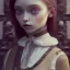 Placeholder: Full body, 3d render,Jenna Ortega, Wednesday addams 1800's women style, 1800's hair style, 1800's women clothes style, hyper realistic, octane render, unreal engine 5, 8k, palace background, uhd