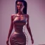 Placeholder: Kim Kardashian in a skirt with tattoos cyberpunk very detailed cinematic unreal engine photo realistic