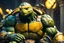 Placeholder: Michelangelo in 8k live anime artstyle, Turtles, yellow custom, TMNT them , dynamic pose, intricate details, highly detailed, high details, detailed portrait, masterpiece,ultra detailed, ultra quality