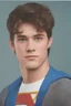 Placeholder: full color image, 1980's yearbook photo, teenager, Superman, 14 years old, photorealistic, --ar 9:16 --style raw